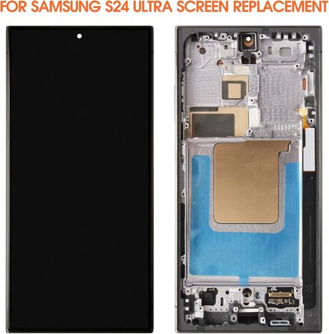 شاشة OLED بديلة لهاتف Samsung Galaxy S24 Ultra لشاشة Samsung S24 Ultra LCD S928B SM-S928U LCD تعمل باللمس مع إطار (مع بصمة الإصبع) in Kuwait