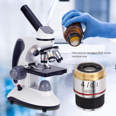 4X Microscope Objective Lens Standard RMS Thread 4X 185 Biological Microscope Achromatic Objectives Lens for Manufacturing Industry in Saudi Arabia