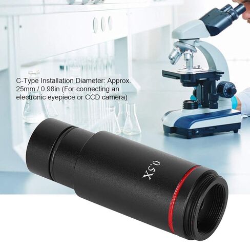 عدسة محول كاميرا مجهر Hyuduo 0.5X C Mount 25 مم لكاميرا CCD ذات العدسة الإلكترونية in Kuwait