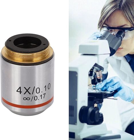 4X Objective Lens Microscope Accessory Replacement Part RMS Thread Parallel Optical Beam Clear Imaging in Saudi Arabia