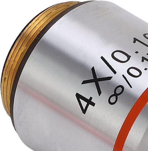 4X Objective Lens Microscope Accessory Replacement Part RMS Thread Parallel Optical Beam Clear Imaging in Saudi Arabia