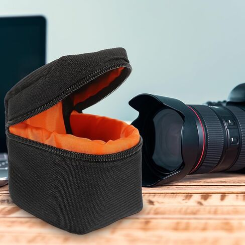 حقيبة عدسات الكاميرا المبطنة من TEHAUX، حقيبة عدسة محمولة مضادة للصدمات لكاميرات Dslr بدون مرآة، منظم حمل واقٍ للسفر in Saudi Arabia