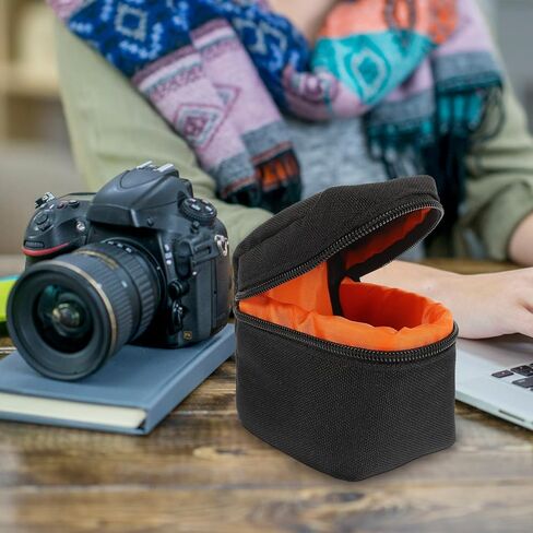 حقيبة عدسات الكاميرا المبطنة من TEHAUX، حقيبة عدسة محمولة مضادة للصدمات لكاميرات Dslr بدون مرآة، منظم حمل واقٍ للسفر in Saudi Arabia