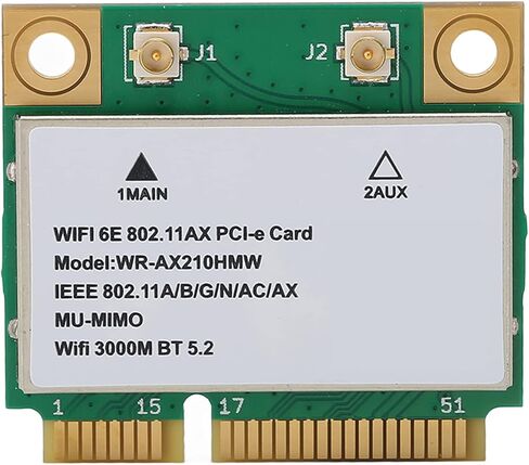 Yosoo Health Gear WiFi 6E Wireless Net Card,Triple Band Gigabit Mini PCIE Adapter with 5.2 for Laptop PC in Saudi Arabia