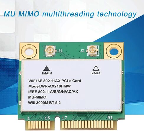 Yosoo Health Gear WiFi 6E Wireless Net Card,Triple Band Gigabit Mini PCIE Adapter with 5.2 for Laptop PC in Saudi Arabia