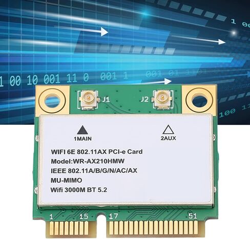 Yosoo Health Gear WiFi 6E Wireless Net Card,Triple Band Gigabit Mini PCIE Adapter with 5.2 for Laptop PC in Saudi Arabia