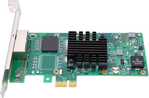 بطاقة شبكة جيجابت من GOWENIC، محول إيثرنت PCIE 2.0 X1 مزدوج منافذ RJ45 مع شريحة تحكم T2، لأجهزة الكمبيوتر المكتبية والخوادم الفائزة in Kuwait