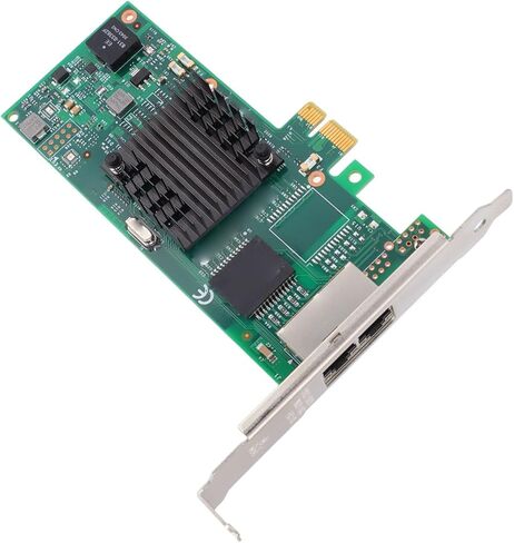 بطاقة شبكة جيجابت من GOWENIC، محول إيثرنت PCIE 2.0 X1 مزدوج منافذ RJ45 مع شريحة تحكم T2، لأجهزة الكمبيوتر المكتبية والخوادم الفائزة in Kuwait