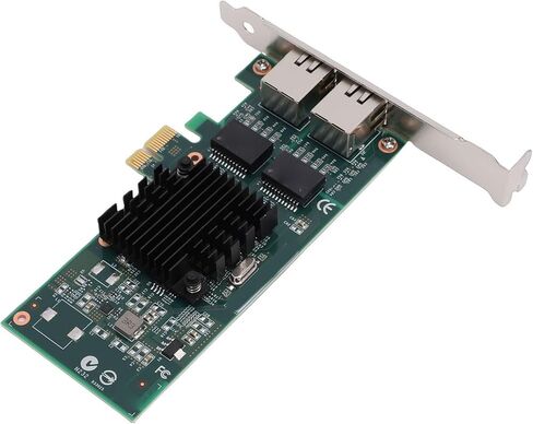 بطاقة شبكة GOWENIC 1 جيجا بايت، محول RJ45 مزدوج PCIe 2.0 X1 جيجابت إيثرنت مع موصلات مطلية بالذهب، لخوادم الفوز in Kuwait
