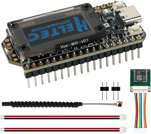 لوحة تطوير Heltec WiFi ESP32 LoRa V4 مع شريحة ESP32-S3 وSX1262، شاشة OLED مقاس 0.96 بوصة وحدة LoRa WiFi Bluetooth تدعم الطاقة الشمسية والنظام العالمي لسواتل الملاحة لمشاريع LoRaWAN Arduino IoT in Kuwait