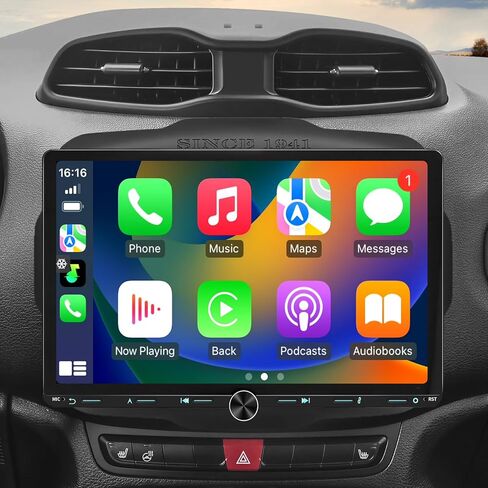 Car Stereo Radio for Jeep Renegade 2015-2020 Android 14 Radio 10.1 inch Touch Screen 8-Core 6+64G Head Unit Wireless CarPlay & Android Auto Support GPS Bluetooth 5.0 WiFi DSP SWC FM/AM Backup Camera in Saudi Arabia