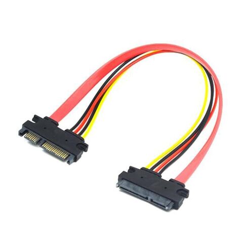 30 سنتيمتر 50 سنتيمتر 7 + 15 22Pin ذكر إلى أنثى المسلسل ATA كابل الطاقة البيانات 22 دبوس SATA تمديد الحبل ل 2.5 ''3.5'' HDD SSD(0.3 متر) in Kuwait