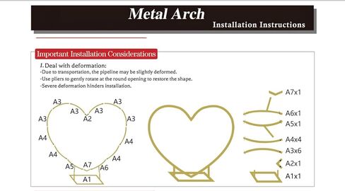 6.6 FT Wedding Arch Backdrop Stand,Gold Metal Heart-Shape Balloon Arch Stand for Wedding,Ceremony,Baby Shower,Birthday Party Decoration (Gold, 6.6 * 6.6FT) in Kuwait