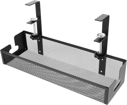 TEHAUX Desk Cable Organizer Tray Metal Mesh Cord Management Rack Large 40cm Desk Wire Organizer for Home Office Cable Storage in Saudi Arabia