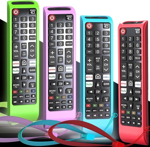 4PACK Case for Samsung Smart TV Remote BN59-01315J Control Universal Cover Silicone Skin Sleeve Purple Blue Green Red in Kuwait