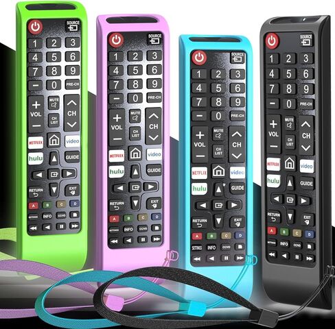 4PACK Case for Samsung Smart TV Remote BN59-01315J Control Universal Cover Silicone Skin Sleeve Purple Blue Green Red in Kuwait