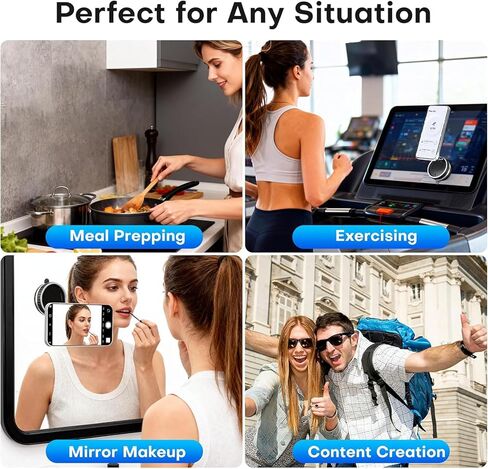 Vacuum Car Phone Holders, Upgrade Strong Suction Cup Phone Mount for Car, Adjustable Clamp Clip Phone Mount, 360° Rotatable & Foldable Cell Phone Holders for Your Car for iPhone & All Phones in Saudi Arabia
