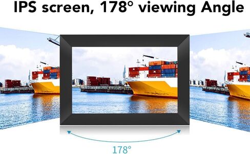 10 inch Digital Picture Frame, 1+16GB Digital Photo Frame, Wall Mountable, Auto Rotate, 1280x800 Screen, Share Photos Videos via App (US Plug) in Saudi Arabia