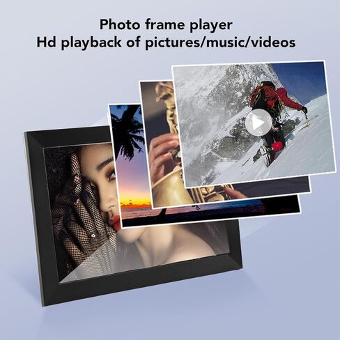 10 inch Digital Picture Frame, 1+16GB Digital Photo Frame, Wall Mountable, Auto Rotate, 1280x800 Screen, Share Photos Videos via App (US Plug) in Saudi Arabia