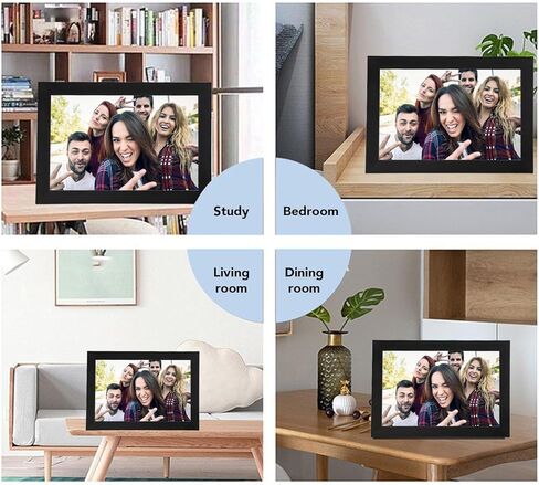 10 inch Digital Picture Frame, 1+16GB Digital Photo Frame, Wall Mountable, Auto Rotate, 1280x800 Screen, Share Photos Videos via App (US Plug) in Saudi Arabia