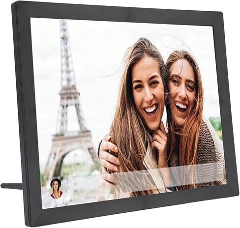 إطار صورة رقمي مقاس 15 بوصة بسعة تخزين 80000 صورة عالية الدقة وتدوير تلقائي إطار صور رقمي إلكتروني ذكي (قابس أمريكي) in Saudi Arabia