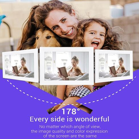 Digital Picture Frame, 10.1 Inch 1280 * Screen HD Disply, Video Clips and Slide Show, Built in 32G, Wall Mountable, Send Photos Instantly from Anywhere with Via in Saudi Arabia