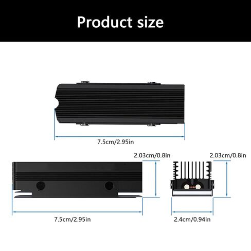 مبدد حراري من الألومنيوم عالي التوصيل لتبريد 2280 NVMe SSD مع مشعاع الكمبيوتر الحراري in Saudi Arabia