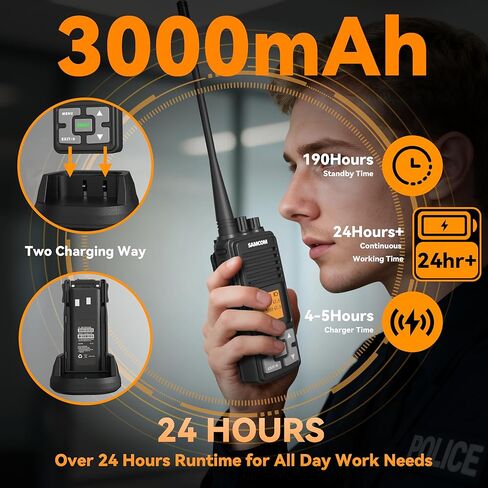 SAMCOM FPCN10A-PRO Long Range 2 Way Radios, Rugged Two-Way UHF Radio Walkie Talkies,Custom Channel Names, Group Call, Voice Playing for Construction,Commercial, Schools, Security (2 Pack) in Saudi Arabia