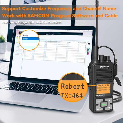 SAMCOM FPCN10A-PRO Long Range 2 Way Radios, Rugged Two-Way UHF Radio Walkie Talkies,Custom Channel Names, Group Call, Voice Playing for Construction,Commercial, Schools, Security (2 Pack) in Saudi Arabia