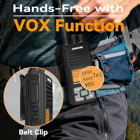 SAMCOM FPCN10A-PRO Long Range 2 Way Radios, Rugged Two-Way UHF Radio Walkie Talkies,Custom Channel Names, Group Call, Voice Playing for Construction,Commercial, Schools, Security (2 Pack) in Saudi Arabia