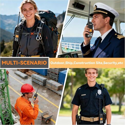 SAMCOM FPCN10A-PRO Long Range 2 Way Radios, Rugged Two-Way UHF Radio Walkie Talkies,Custom Channel Names, Group Call, Voice Playing for Construction,Commercial, Schools, Security (2 Pack) in Saudi Arabia