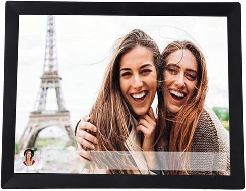 15 Inch Digital Picture Frame, 80000 Photos Storage HD Auto Rotate Smart Electronic Photo Frame for APP, Clear Colors (US Plug) in Saudi Arabia