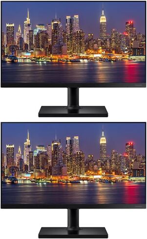 شاشة سامسونج T45F الاحترافية مقاس 27 بوصة بدقة 1080 بيكسل FHD بدون حدود IPS LCD، حزمة من قطعتين مع FreeSync، ومنفذ DisplayPort، وHDMI، وUSB Hub (F27T450FQN) in Kuwait