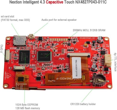 شاشة Nextion الذكية مقاس 4.3 بوصة NX4827P043-011C + وحدة USB إلى TTL in Saudi Arabia