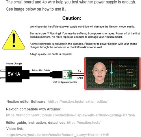 شاشة Nextion الذكية مقاس 4.3 بوصة NX4827P043-011C + وحدة USB إلى TTL in Saudi Arabia