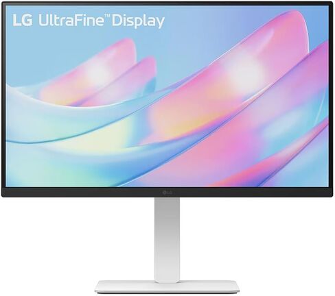 LG 27US550-W 27 بوصة 4K 3840x2160 UHD Ultrafine HDR10، IPS، تصميم بلا حدود، حزمة شاشة كمبيوتر مع Elite Suite 18، كابل HDMI 2X وحزمة حماية حصرية لمدة 26 شهرًا من Deco Gear CPS (BEACH-CPS-26M500) in Kuwait