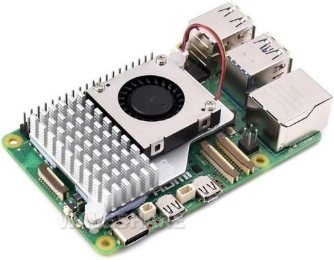 Official RPi Active Cooler Compatible with Raspberry Pi 5 Temperature-Controlled Blower Fan Aluminium Heatsink with Thermal Tapes to Accelerate Heat Dissipation in Saudi Arabia