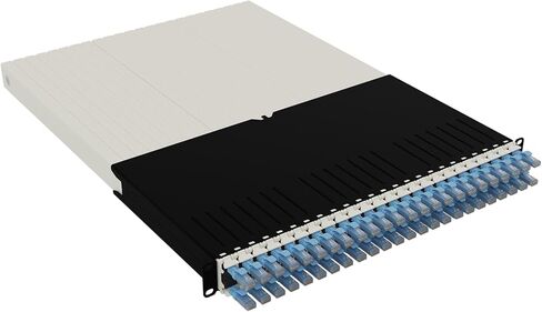 Patchbox ONE 30 RU Cat.6a - لوحة توصيل ذات 24 منفذًا مع نظام إدارة الكابلات القابل للسحب لرفوف مقاس 19 بوصة، تتضمن كابلات وأشرطة مسطحة 10 جيجابايت، وإعدادات سهلة للشبكة والخادم (UTP، أزرق، 1.8 م / 30RU) in Kuwait