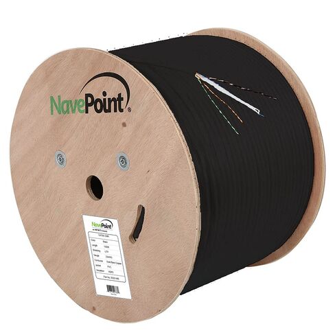NavePoint CAT6A Ethernet Cable, UTP, CMR Riser Rated, Green, 1000 Ft in Saudi Arabia
