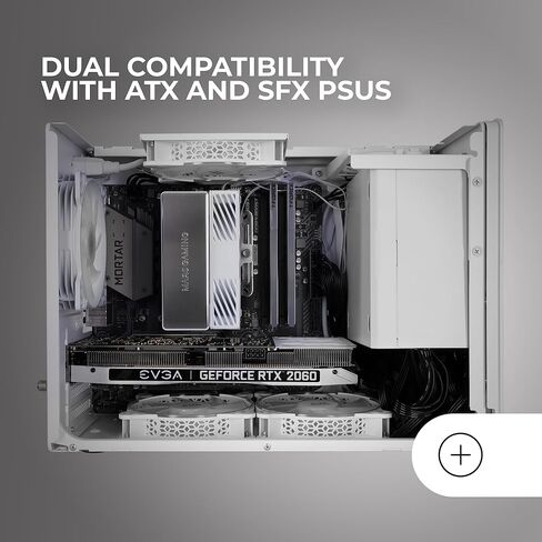 MARS GAMING MC-XPRO، حافظة MicroATX فائقة الصغر، تصميم لوحة شبكية، مروحة خلفية 120 مم، تقنية تبريد شبكية 360 درجة، توافق مزدوج مع PSU ATX وSFX، برج صغير USB-C، أبيض in Kuwait