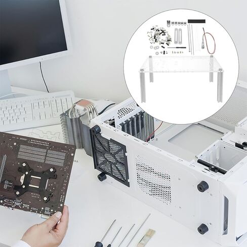 حافظة كمبيوتر ذات إطار مفتوح وحامل هيكل اللوحة الأم Matx وقاعدة ثابتة لمحطة عمل الكمبيوتر في الهواء الطلق DIY المتوافقة مع حافظات ATX وMatx in Saudi Arabia