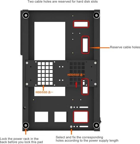 Sorandy Open Frame Computer Case, Powerful Cooling Steel Plate Computer Motherboard Case Rack with Handle, PC Open Frame for Various ATX M ATX ITX in Kuwait