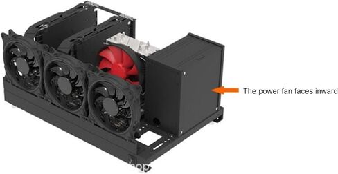 Sorandy Open Frame Computer Case, Powerful Cooling Steel Plate Computer Motherboard Case Rack with Handle, PC Open Frame for Various ATX M ATX ITX in Kuwait