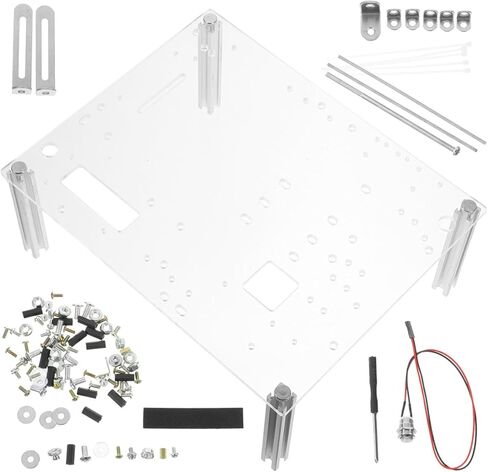 Kisangel Matx Open Frame Computer Case Stand Transparent Assembly Chassis Bracket for DIY PC Cooling and Component Visibility Suitable for Gamers and Professionals in Saudi Arabia
