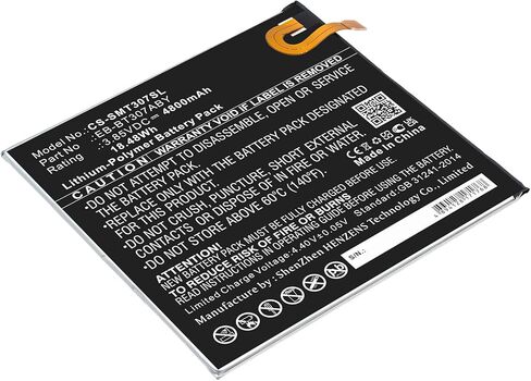 ALLC بطارية بديلة لجهاز Samsung Galaxy Tab A 8.4 2020/SM-T307U، PN:EB-BT307ABY، 4800 مللي أمبير في الساعة in Kuwait