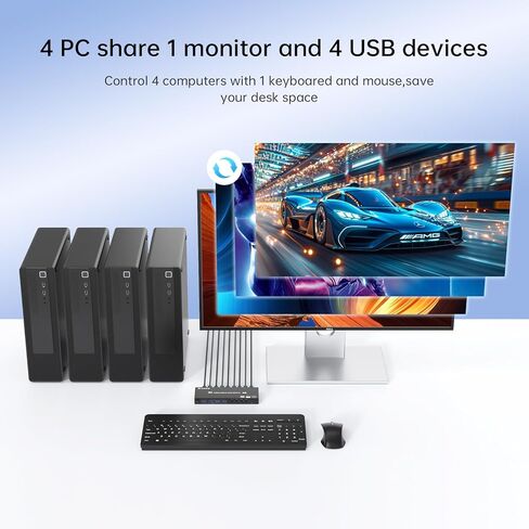 USB 3.0 HDMI KVM Switch 1 مراقبين 2 أجهزة كمبيوتر مع 3 منافذ USB ، 8K@60Hz 4K@120Hz ، مفاتيح KVM لجهاز كمبيوتر 2 مشاركة طابعة MOUSE MOUSE مع محول الطاقة Remote12V السلكية وكابلات USB 2. in Kuwait