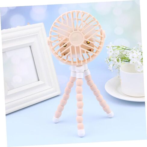 Octopus USB Fan Mini Creative Portable Small Desk Fan with USB Charging, Quiet Operation for Home Office, Yellow round Design Suitable for Travel and School in Saudi Arabia