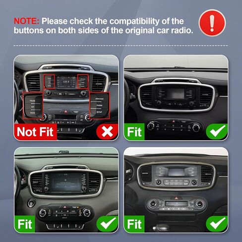 ستيريو سيارة 10.1 بوصة IPS تعمل باللمس Android 14 لسيارة Kia Sorento 3 2015-2020 مع CarPlay اللاسلكي وAndroid Auto 2+64GB راديو السيارة، يدعم WiFi 6، Bluetooth، 5.4، كاميرا احتياطية، SWC in Kuwait