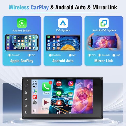 Naifay Android Car Radio for Toyota 4Runner 2003-2009 & Tundra 2003-2006 & Sequoia 2003-2007 Stereo, 7inch IPS Touch Sreen for Corolla with CarPlay Android Auto Bluetooth GPS SWC (Non-J.B.L Version) in Saudi Arabia