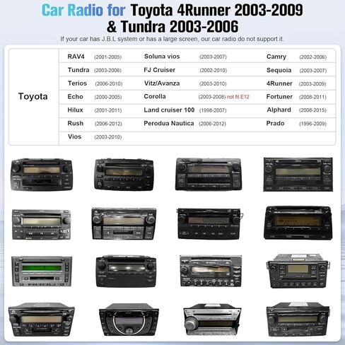 Naifay Android Car Radio for Toyota 4Runner 2003-2009 & Tundra 2003-2006 & Sequoia 2003-2007 Stereo, 7inch IPS Touch Sreen for Corolla with CarPlay Android Auto Bluetooth GPS SWC (Non-J.B.L Version) in Saudi Arabia